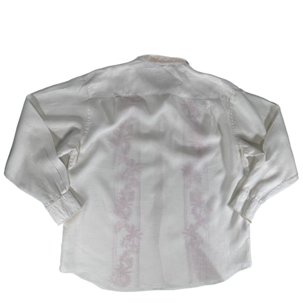 TOMMY BAHAMA Linen Casual Button Up Shirt PALM TREE Embroidered - Picture 6 of 6